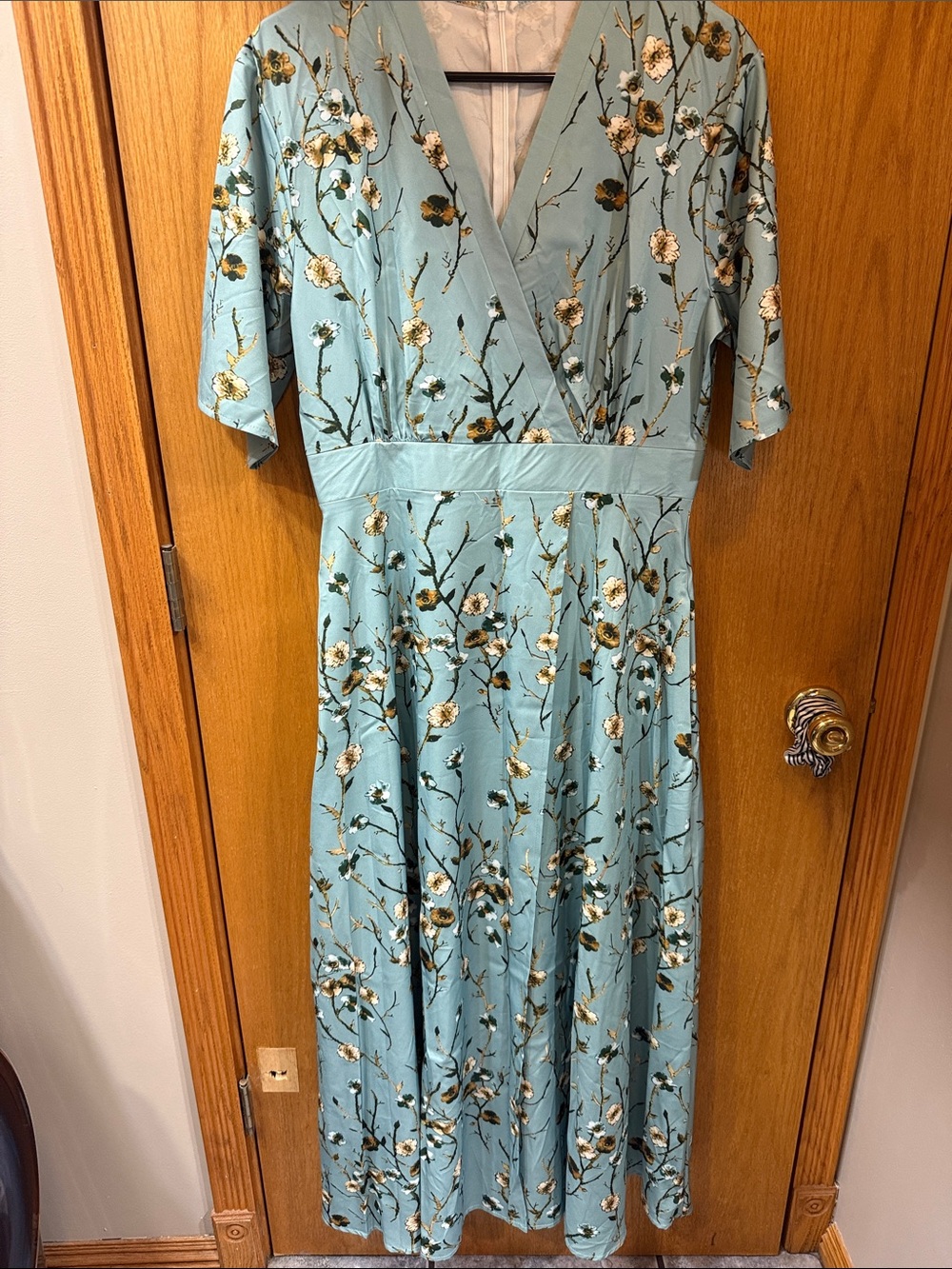 Women's Light Blue Floral Dress